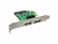InLine Speicher-Controller 4 Sender/Kanal SATA 6Gb/s / eSATA 600 MBps PCIe 2.0