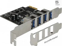 DeLock 90304, Delock USB 3.0 PCI Express Karte mit 4 x externen Typ-A Buchsen