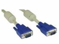 InLine VGA-Kabel HD-15 ohne Pol 9 M bis 9 M 15 m geformt beige (17713)