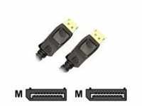 Jou Jye AVC 120 DisplayPort-Kabel DisplayPort M bis M 2 m Dreifachisolierung Schwarz