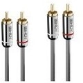 Lindy Cromo Line Audiokabel RCA M bis M 2 m Anthrazit rund (35346)