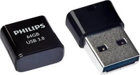 Philips FM64FD90B/00, Philips USB 3.0 64 GB Pico Edition Black USB-Stick 64 GB