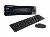 Conceptronic ORAZIO Tastatur-und-Maus-Set kabellos 2,4 GHz Deutsch Schwarz