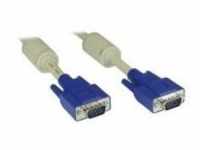 InLine VGA-Kabel HD-15 ohne Pol 9 M bis 9 M 5 m geformt beige (17718)