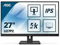 AOC LCD Monitor 27 " 68,58 cm 4K 16:9 IPS 4 ms USB-Hub Schwarz (U27P2) EEK:G (A - G)