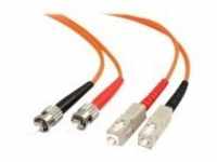 StarTech.com 2m Fiber Optic Cable Multimode Duplex 62.5/125 LSZH ST/SC OM1 ST to SC