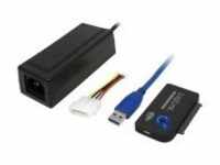 LogiLink Adapter USB 3.0 to SATA with OTB Speicher-Controller mit Datenanzeige