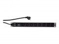 LogiLink Steckdosenleiste 19 " 8fach IEC320 schwarz Strom/Netzteil Anschlusskabel 2 m