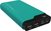 Ultron RealPower PB-15000C Schwarz Gr&uuml;n Handy/Smartphone Tablet CE T&Uuml;V GS 15000 mAh