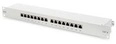 DIGITUS Patchpanel 1HE 16-Port Cat6 geschirmt schwarz Patch-Panel Schwarz