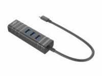 Lindy USB 3.1 Hub & Gigabit Ethernet Adapter Digital/Daten Netzwerk 3.0 (43249)