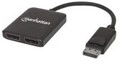 Manhattan DisplayPort to 2-Port Splitter Hub with MST Video-/Audio-Splitter 2 x