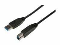 Assmann USB-Kabel USB Typ A M bis Type B M 3.0 1.8 m geformt Schwarz