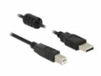 Delock USB-Kabel USB M bis Typ B M 2.0 50 cm Schwarz (84894)