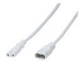 LogiLink Spannungsversorgungs-Verl&auml;ngerungskabel IEC 60320 C8 bis C7 2 m geformt
