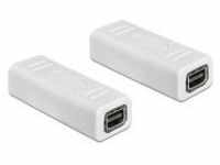 Delock DisplayPort-Buchse-/Steckerwandler Mini DisplayPort W bis W 3,9 cm weiß