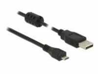 Delock USB-Kabel USB M bis Micro-USB Typ B M 2.0 1 m Schwarz (84901)