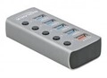 Delock Hub 4 x USB 3.2 Gen 1 Desktop 4 x 1 Type-A 5 Gbps grey (63262)
