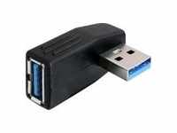 Delock USB-Adapter USB 3.0 M bis W 90° Stecker Schwarz (65341)