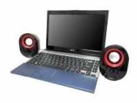 Equip Stereo 2.0 Lautsprecher für PC 3 Watt Schwarz / Rot (245332)