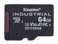 Kingston 64 GB microSDXC Industrial C10 A1 pSLC Card SinglePack w/o Adpt Extended