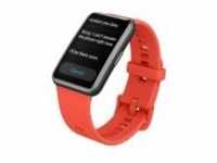 Huawei Watch Fit new Schwarz intelligente Uhr mit Riemen Silikon Pomelo Red