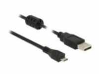 Delock USB-Kabel USB M bis Micro-USB Typ B M 2.0 3 m Schwarz (84909)
