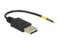Delock USB-Kabel USB M bis Hardwire 2-Kabel 2.0 5 V 10 cm Schwarz (85250)