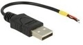 Delock USB-Kabel USB M bis Hardwire 2-Kabel 2.0 5 V 10 cm Schwarz (85250)