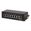 LogiLink Patch Panel RJ-45 X 8 Schwarz RAL 9005 Patchpanel Tisch/Wand Kat.6A STP 8