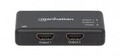 Manhattan 4K 2-Port HDMI-Splitter 4K30Hz Stromversorgung ueber Netzteil schwarz