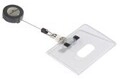 Durable Kartenhalter f&uuml;r 54 x 85 mm Clip durchsichtig Packung mit 10 AUSWEISH&Uuml;LLE