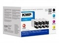 KMP MULTIPACK E220VX 4er-Pack Hohe Ergiebigkeit Schwarz Gelb Cyan Magenta