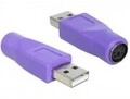 Delock Kabeladapter Adapter Digital / Daten 6-polig Violett PS/2 Buchse > USB-A