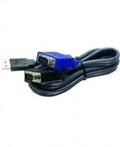 TRENDnet TK CU15 Tastatur- / Video- / Maus- KVM- Kabel USB HD-15 M bis M 4.5 m