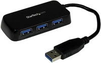 StarTech.com ST4300MINU3B, StarTech.com 4 Port Portable SuperSpeed Mini USB 3.0 Hub