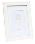 Deknudt S66KF1 P1 MDF-Platten Glas Holz Wei&szlig; Einzelbilderrahmen Tisch Wand 30 x 40