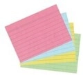 Herlitz Blau Gr&uuml;n Pink Gelb 200 St&uuml;cke index card A7 ruled assoreted colours pieces
