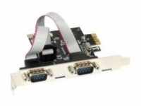 InLine Serieller Adapter PCIe RS-232 x 2 PCI Express x1 Plug-in-Karte (76619C)