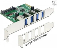 DeLock 89360, Delock PCI Express Card > 4 x USB 3.0 USB-Adapter PCIe 2.0 x 4 (89360)