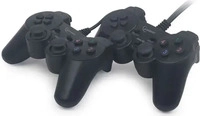 Gembird JPD-UDV2-01, Gembird Gamepad PC Schwarz Spiele-Controller Double USB mit