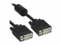 InLine VGA-Kabel HD-15 ohne Pol 9 M bis 9 M 2 m geformt Schwarz (17719B)