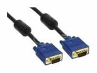 InLine Premium VGA-Kabel HD-15 ohne Pol 9 M bis 9 M 50 cm geformt Schwarz...