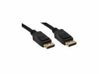 InLine DisplayPort Kabel schwarz vergoldete Kontakte 1,5m 1,5 m 20-polig...