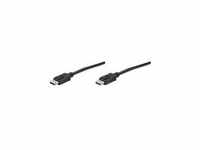 Manhattan DisplayPort-Kabel DisplayPort M M 2 m 1.1 geformt verriegelt Schwarz