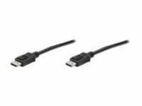 Manhattan DisplayPort-Kabel DisplayPort M bis M 1 m abgeschirmt Schwarz geformt