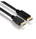 PureLink 1 m DisplayPort HDMI Gold Schwarz M&auml;nnlich/M&auml;nnlich x DP 1 x m