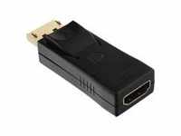 InLine DisplayPort Adapter Stecker auf HDMI Buchse 4K2K schwarz (17198J)