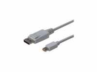 DIGITUS DisplayPort-Kabel Mini DisplayPort M M 1 m 1.1a geformt weiß für Apple iMac