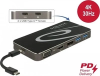 DeLock 87773, Delock USB Type-C 3.2 Dockingstation 4K HDMI+ DP Digital/Daten